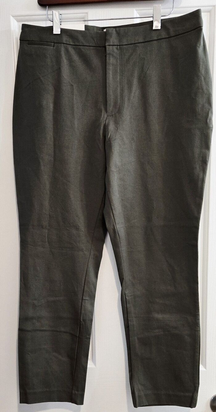 NWT New A New Day Olive Green Pants Skinny Ankle High-Rise Size 14 R